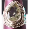 Image 1 : 10X14MM LIGHT GREEN TOURMALINE STERLING RING