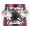 Image 1 : 10MM LIGHT GREEN TOURMALINE STERLING SILVER RING