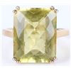 Image 1 : RECTANGLE ROSE CITRINE LADIES STERLING SILVER RING