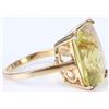 Image 3 : RECTANGLE ROSE CITRINE LADIES STERLING SILVER RING
