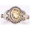 Image 1 : 1.5CT OVAL YELLOW CITRINE STERLING SILVER RING