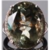 Image 1 : GIANT 19X13MM LIGHT GREEN CITRINE STERLING RING