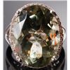 Image 2 : GIANT 19X13MM LIGHT GREEN CITRINE STERLING RING