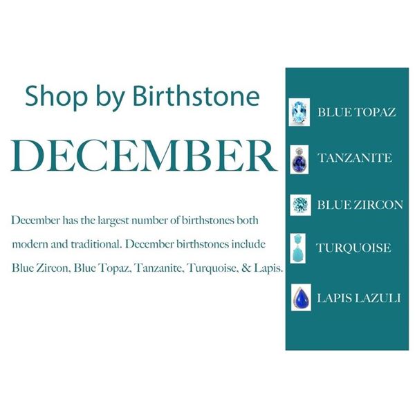 SHOP BIRTHSTONES! DECEMBER: TANZANITE, TURQUOISE