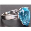 Image 2 : 10K WHITE GOLD 3.5 Ct BLUE TOPAZ LADIES RING