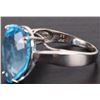 Image 3 : 10K WHITE GOLD 3.5 Ct BLUE TOPAZ LADIES RING