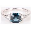 Image 1 : 1.5CT TOPAZ & 0.50CT WHITE SAPPHIRE STERLING RING