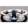 Image 2 : 1.5CT TOPAZ & 0.50CT WHITE SAPPHIRE STERLING RING