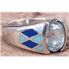 Image 3 : 2CT BLUE TOPAZ STERLING SILVER KABANA LADIES RING