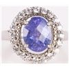 Image 1 : 2.5CT PURPLE TANZANITE & TOPAZ STERLING RING
