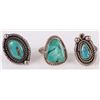Image 3 : TURQUOISE NAVAJO SOUTHWEST STERLING SILVER RINGS