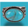 Image 1 : SIGNED TURQUOISE SOUTHWEST STERLING SILVER RING