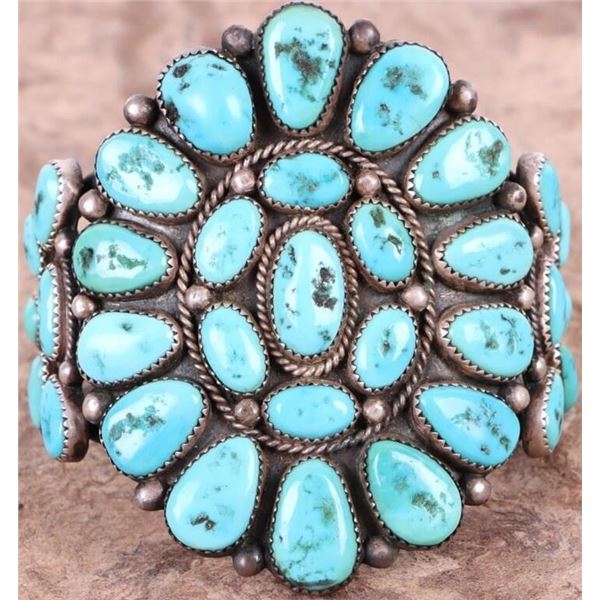 ROANHORSE SOUTHWEST TURQUOISE STERLING CUFF