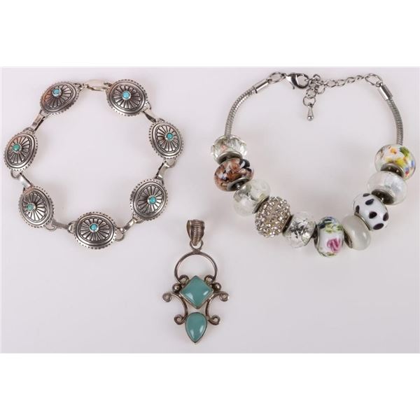 STERLING SILVER LADIES JEWELRY LOT OF 3