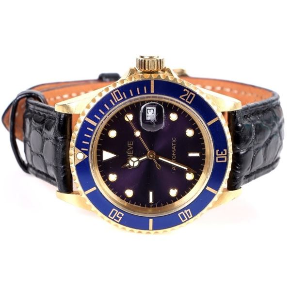 18K GOLD GENEVE AUTOMATIC MENS WRISTWATCH