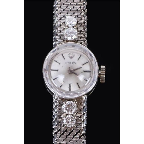 ROLEX 14K SOLID GOLD DIAMOND MANUAL LADIES WATCH
