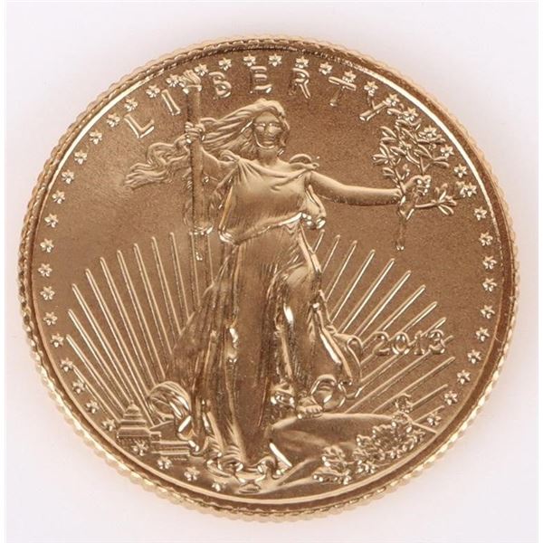 2013 P $5 AMERICAN GOLD EAGLE BU 0.1 OZ GOLD COIN