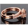Image 4 : 1.0CT MORGANITE DIAMOND 10K ROSE GOLD LADIES SET
