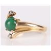 Image 2 : 14K YELLOW GOLD DIAMOND GREEN ONYX LADIES RING