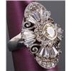 Image 3 : ANTIQUE EXPERT CUT-GLASS STERLING SILVER RING