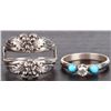 Image 3 : STERLING SILVER LADIES WEDDING SET