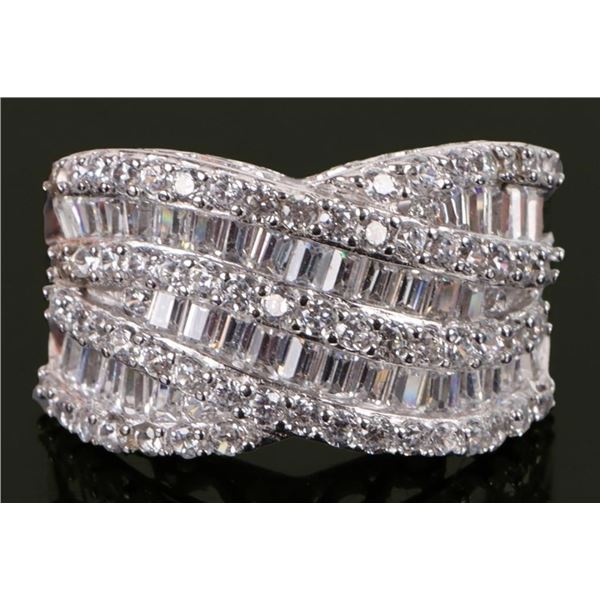 STERLING SILVER CUBIC ZIRCONIUM LADIES RING
