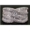 Image 1 : STERLING SILVER CUBIC ZIRCONIUM LADIES RING