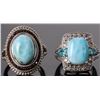 Image 1 : LARIMAR & TOPAZ STERLING SILVER LADIES RINGS