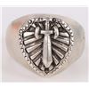 Image 1 : STERLING SILVER SWORD & SHEILD MEN'S RING