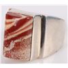 Image 2 : WHITE LACE JASPER STERLING SILVER MEN'S RINGS