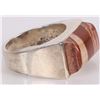 Image 4 : WHITE LACE JASPER STERLING SILVER MEN'S RINGS