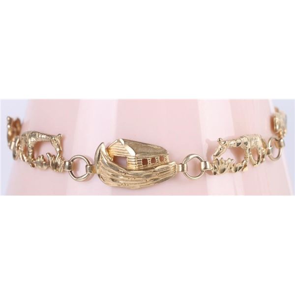 10K YELLOW GOLD NOAH'S ARK LADIES BRACELET