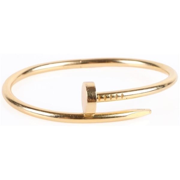 CARTIER 18K GOLD JUSTE UN CLOU BRACELET SIZE 16