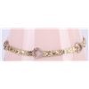 Image 2 : 18K YELLOW & WHITE GOLD HEART LADIES BRACELET