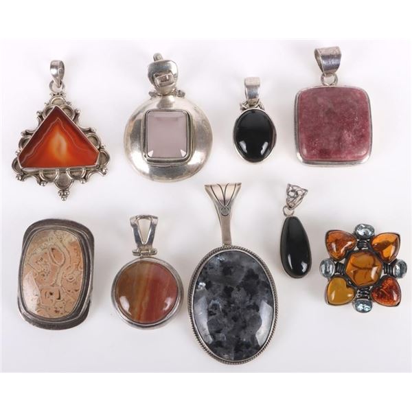 STERLING SILVER VARIOUS CHARMS LOT OF 9