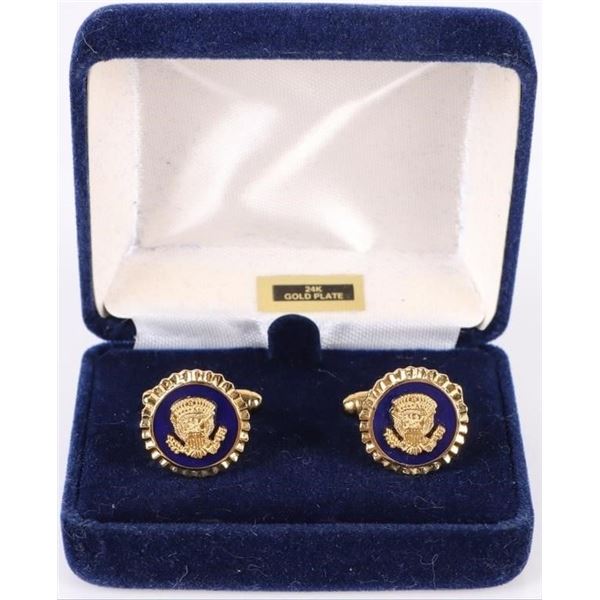 24K GOLD PLATED PRESIDENTIAL SEAL CUFFLINKS