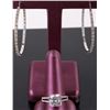 Image 1 : 3CT CZ MATCHING STERLING SILVER RING & EARRING SET