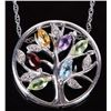 Image 1 : 925 SILVER TOPAZ AMETHYST TREE LADIES NECKLACE
