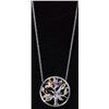 Image 4 : 925 SILVER TOPAZ AMETHYST TREE LADIES NECKLACE