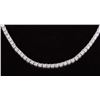 Image 1 : 10K WHITE GOLD MOISSANITE LADIES NECKLACE- 15CTW