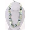 Image 1 : ALTERNATING FLOWER & LEAF GREEN JADE NECKLACE