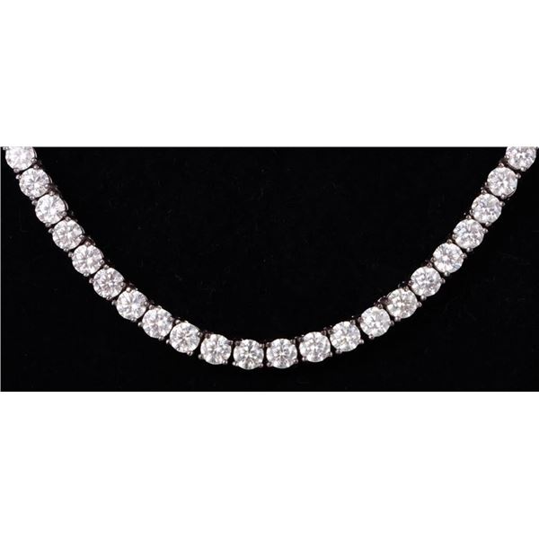 35.75CTW MOISSANITE AND STERLING SILVER NECKLACE