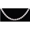 Image 1 : 35.75CTW MOISSANITE AND STERLING SILVER NECKLACE