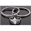 Image 1 : STERLING SILVER LADIES RING AND EARRING SET