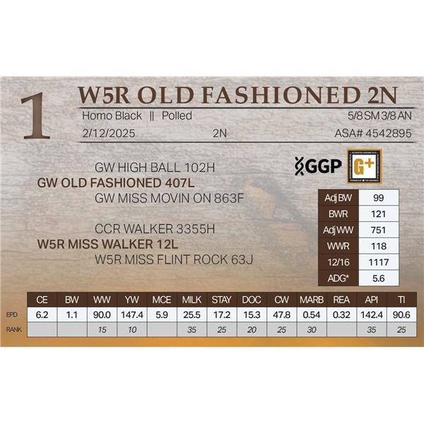 W5R OLD FASHIONED 2N