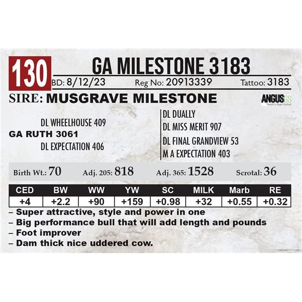 GA Milestone 3183