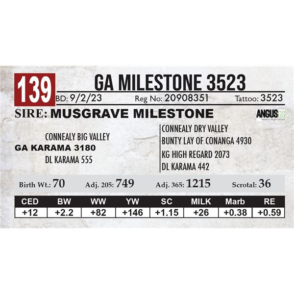 GA Milestone 3523