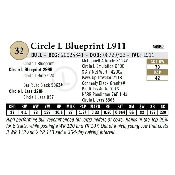Circle L Blueprint L911
