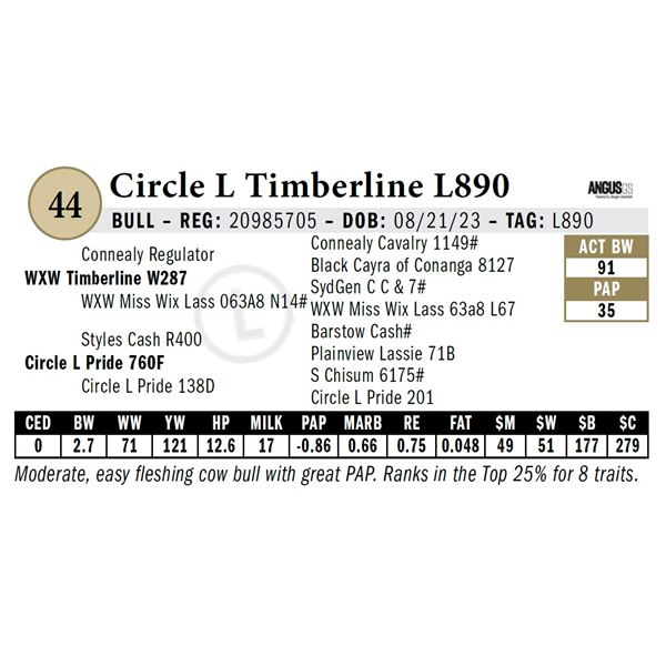Circle L Timberline L890