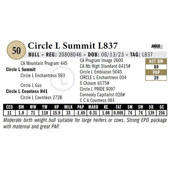 Circle L Summit L837
